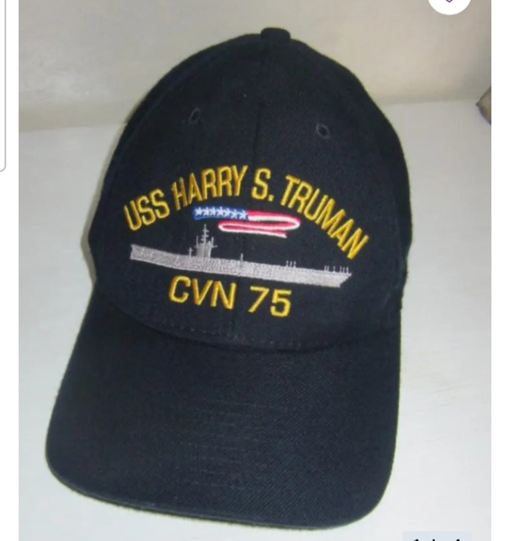 The Corps USS Harry S. Truman CVN 75 Logo Blue Baseball Cap Hat One Size